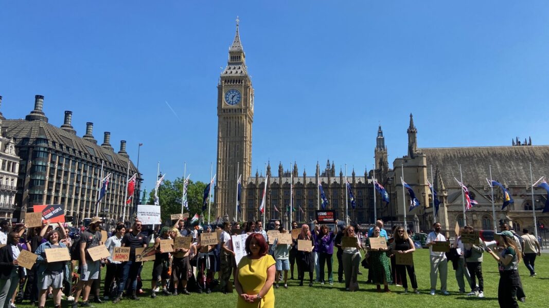 Charities campaigning in parliament square